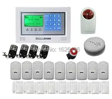 Free DHL Home security wireless GSM alarm system GSM network with 4 wired 100 wireless zone Burglar