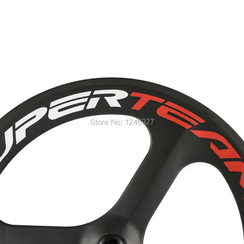 Sale Fixed Gear Superteam Carbon Wheelset Tri Spoke Wheel 70mm Clincher Carbon Wheels Road Bike Track Bike 3 Spoke Wheel 6 Sale Fixed Gear Superteam Carbon Wheelset Tri Spoke Wheel 70mm Clincher Carbon Wheels Road Bike Track Bike 3 Spoke Wheel 6