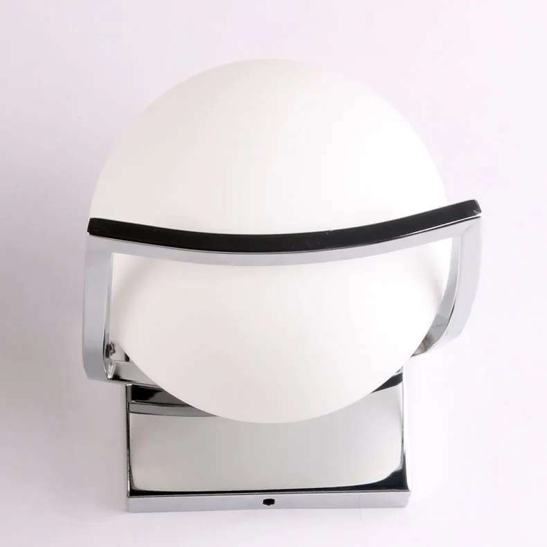 Contemporary  Modern E27 E26 LED Wall Lamps Metal Glass Ball Wall Lights for Aisel Corridor Bedroom Bedside Lamp Round Sphere White Ball Wall Light Sconce (5)