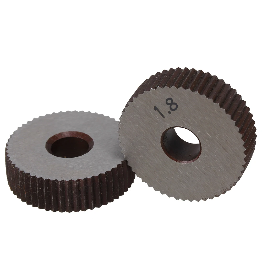2Pcs Gear Hob 1.8mm Wheel knurl HSS Straight grain wheel Knife Knurled Machine Tools Accessories Lathe Embossing Wheel