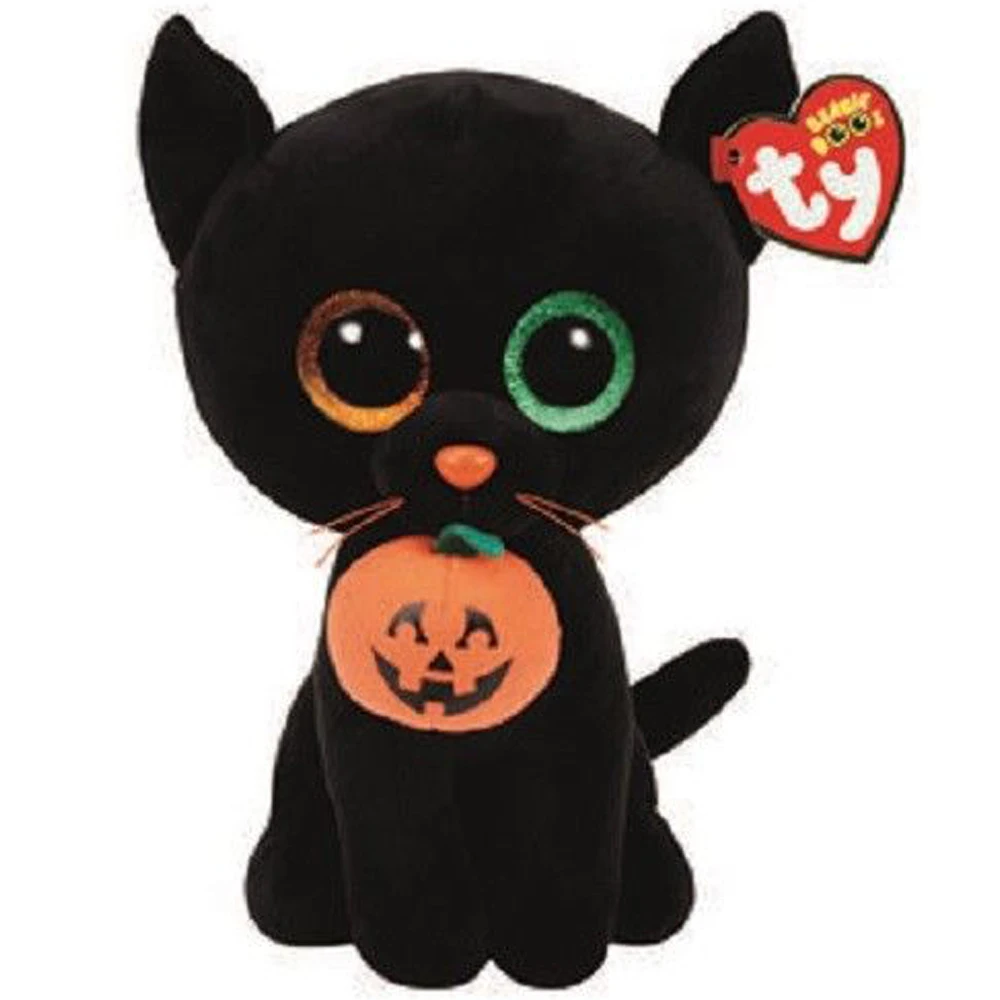 

Ty Boos Stuffed & Plush Animals Plus Black Cat with Pumpkin Halloween With Tag
