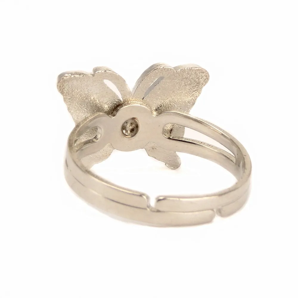 Vintage Butterfly Glitter Powder Adjustable Size Mood Ring Unique Temperature Control Color Animal Rings Fashion Female Jewelry finger ring adjustable rings color change ring badminton t shirt