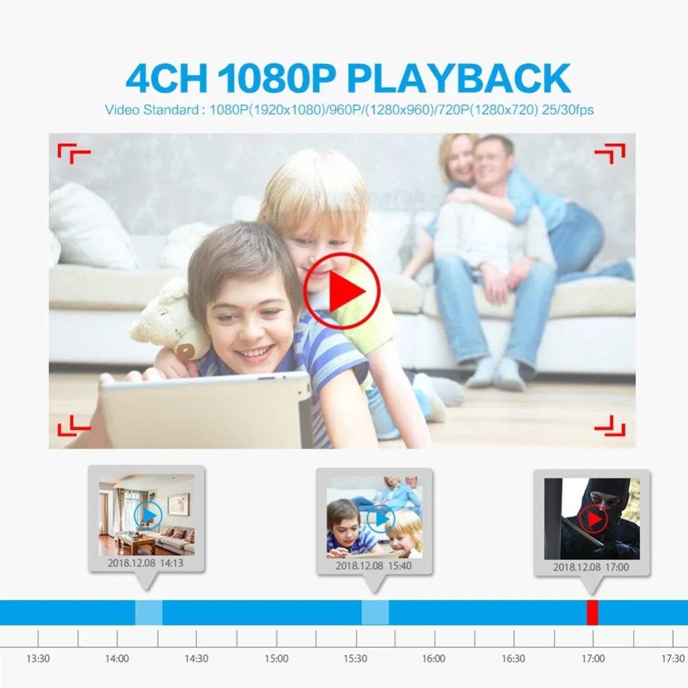 9 канала Супер мини NVR H.265 CCTV IP Камера сети видео Регистраторы наблюдения 4Ch 1080 P