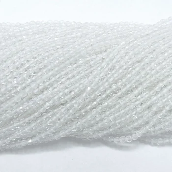 

4mm Round Cut Rock Crystal 15 inches length 38 cm diy beads