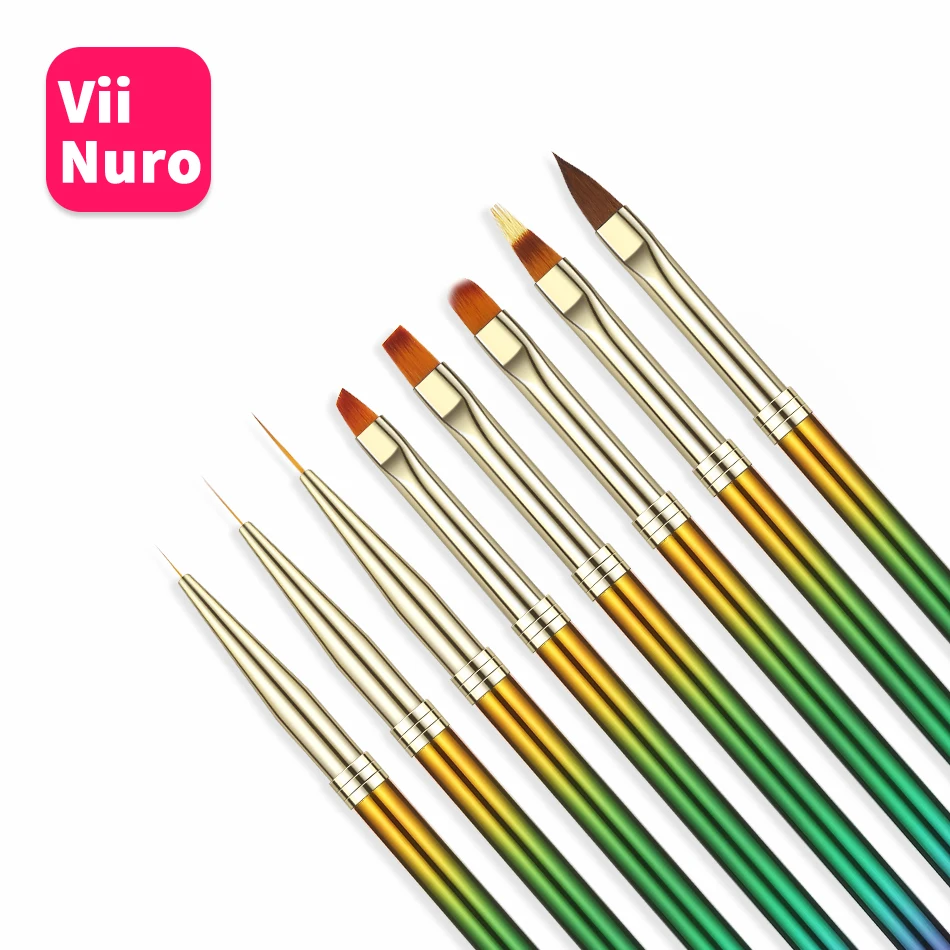ViiNuro 1 шт. кисточка для геля ногтей гель лак Омбре кисти акриловые рисования на