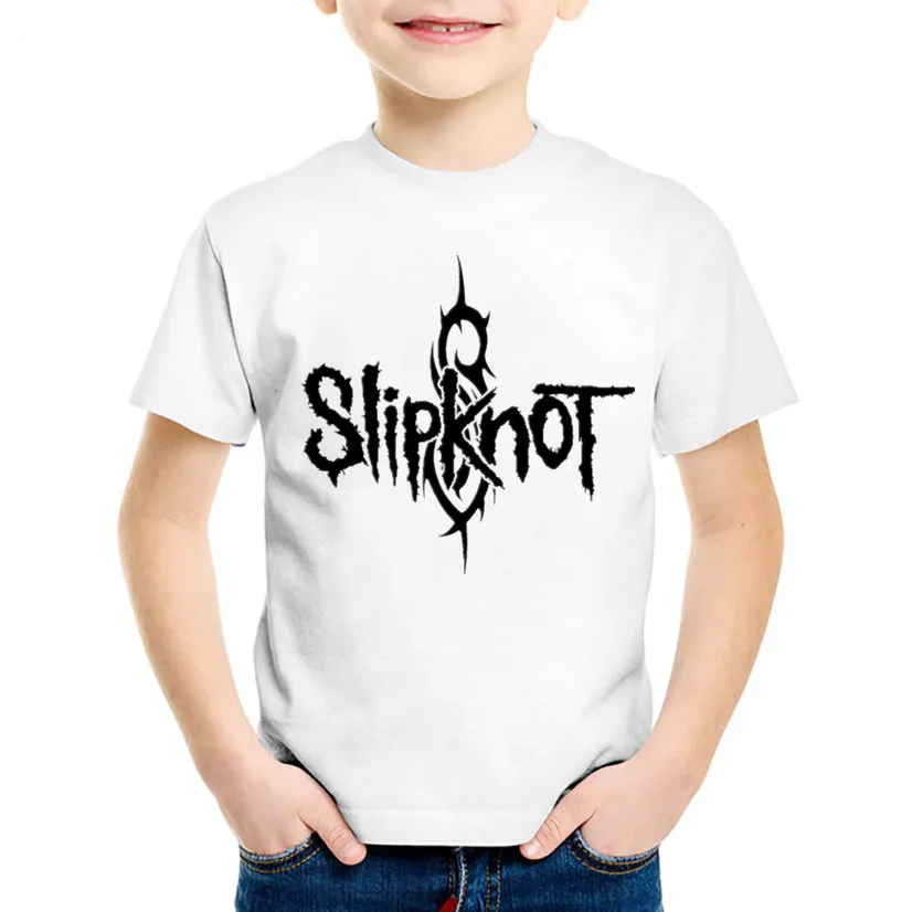 

Fashion Print Slipknot Rock Band Children T-shirts Kids Heavy Metal Summer Short Sleeve Tees Boys/Girls Tops Baby Clothes,HKP326