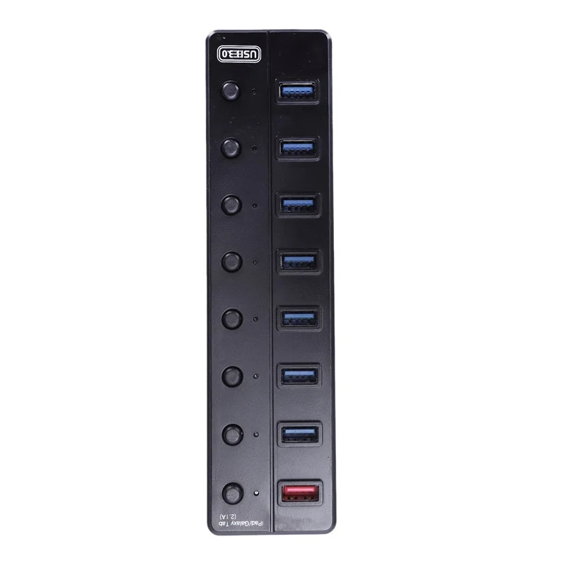Высокоскоростной 7 портов USB 3,0 и 1 порт зарядное гнездо внешний концентратор адаптер для ПК ноутбук Win 7/8