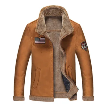 

Winter Fur Coats Men Cashmere Faux Sheepskin Mens Fur Coats Slim Luxury Fleece Warm Male Parka Jackets Brown Blue Outwear