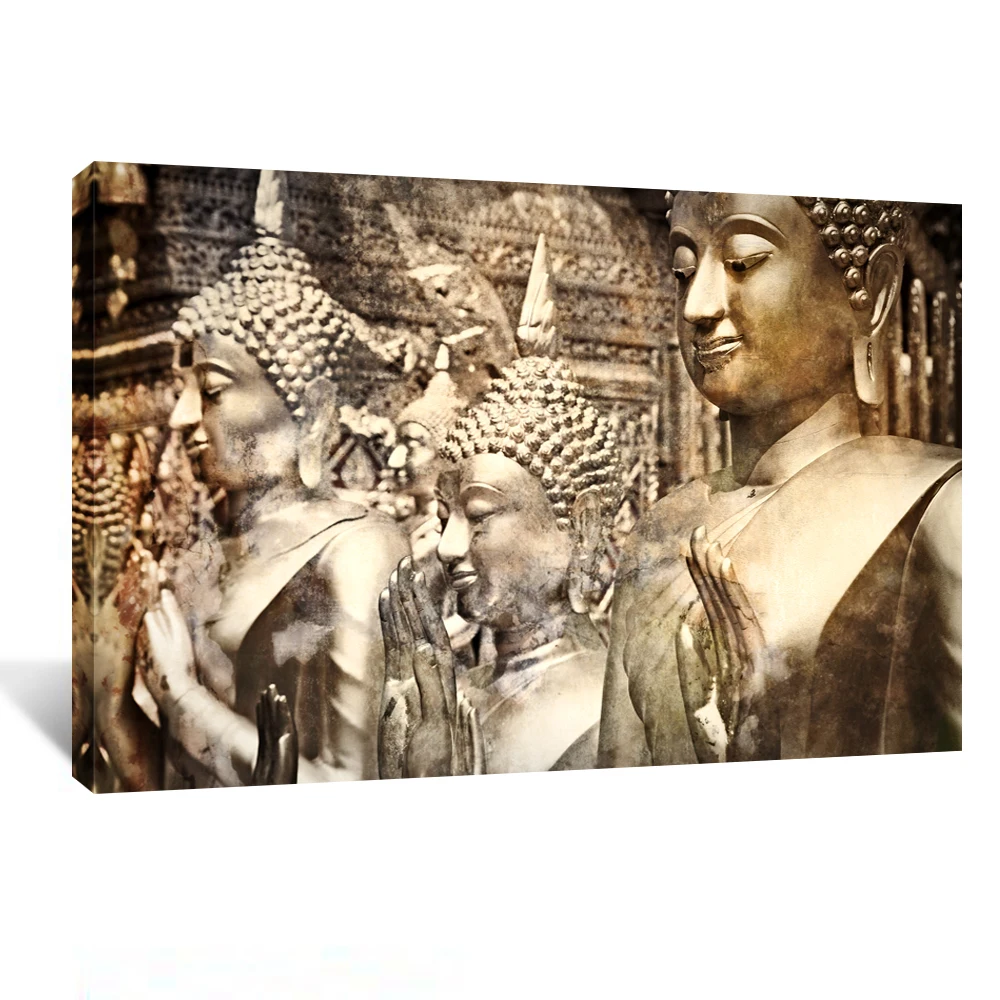 

Canvas Prints Giclee Artwork for Wall Decor,Vintage Religion Buddha Painting On Canvas Ready to Hang 24''x36''