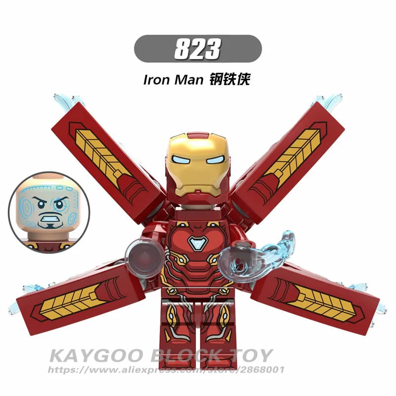 ISingle продажа AvengersIron Man MK50 супер герой совместимые Legoingly фигурки Строительные
