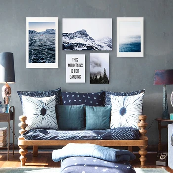 

Sea pretty scenery canvas painting modern art prints single Nordic wall picture for living room bedroom restaurant kitchen study