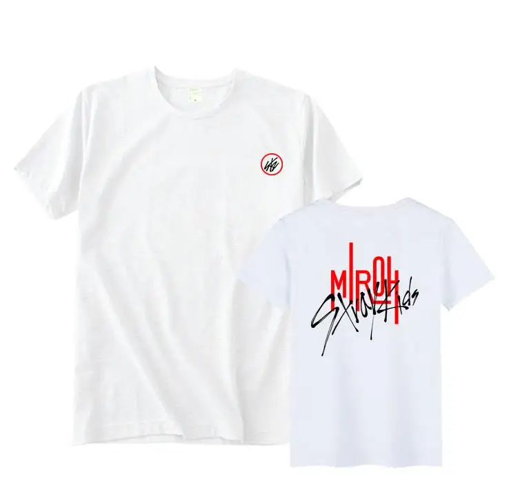Новое поступление straykids miroh/hi остаться концерт же печати Круглая горловина с