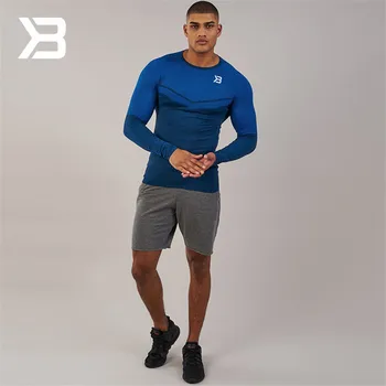 

Men Yoga Gym Compression Tights jogging Sport T-Shirt Fitness Quick Dry Running Tops T-shirts Body Shaper Tee Shirts