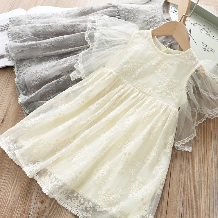 

5259 Sleeveless Lace Princess Toddler Tutu Baby Girls Dress 2019 Summer Party Kids Dresses For Girls Wholesale baby girl clothes