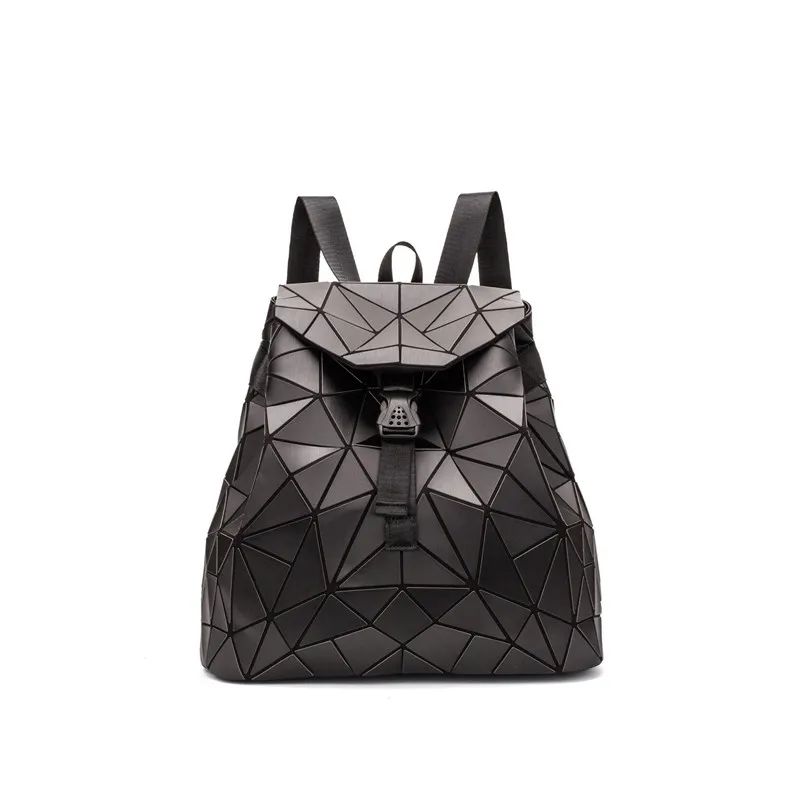 Женский рюкзак Bao,, голограмма, модная, лазерная, Геометрическая, для девочек-подростков, школьная сумка, mochila feminina mujer, рюкзак для путешествий, plecak - Цвет: black