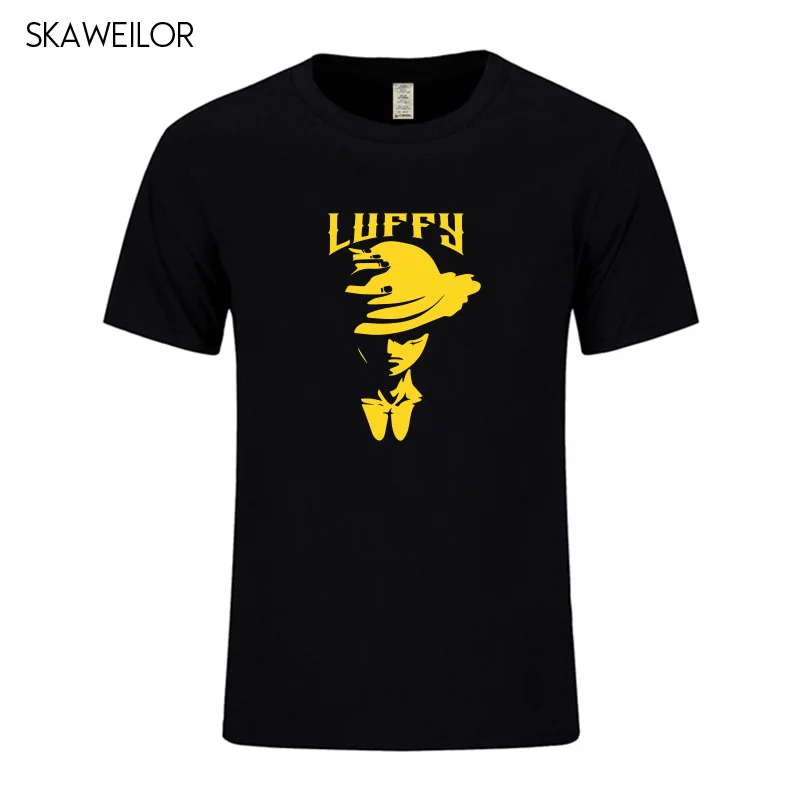 Новый бренд одна деталь футболка для мужчин пиратский король s Luffy летние
