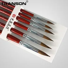 6 шт., набор кистей для окрашивания волос с точечным кончиком ласки для подводки/рисования деталей, акварельные кисти, кисти для художественного рисования