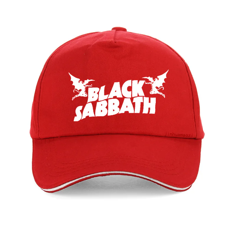 Black Sabbath Rock Band cap США Тур хэви-метал, Рок Бейсболка s хлопчатобумажная Бейсболка унисекс регулируемая бейсболка bone - Цвет: Красный