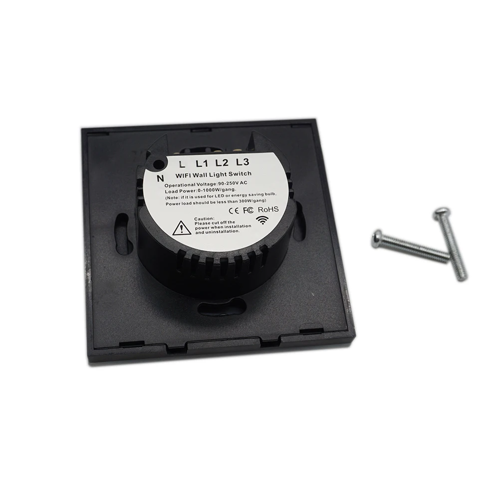  EU/UK 1/2/3 Gang eWelink Touch Light Smart Switch WiFi Wall Switch With Alexa Google - 32916836771