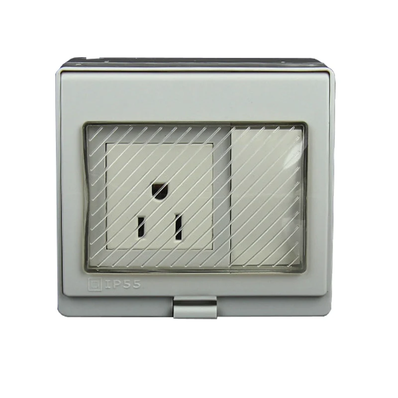 IP55 Report CE Wall Waterproof Power Socket, US Standard Electrical