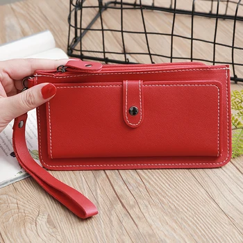 

2019 Luxury Brand Women Long Wallets Fashion Fastener Hasp PU Leather Wallet Female Purse Clutch Money Women Wallet Coin Purse