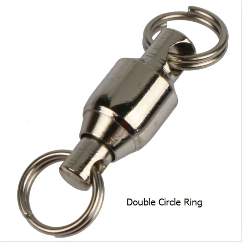 Double Ring Size 4 Goture 200 шт./лот шарикоподшипник поворотный с твердым кольцом DQZC нержавеющая сталь рыболовные Вертлюги рыболовные Крючки рыболовные аксессуары - Цвет: Double Ring Size 4