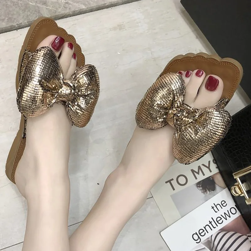 

Women's shoes Butterfly-knot Shoes woman Rubber Antiskid Women slippers Soft bottom Fashion Chaussures femme