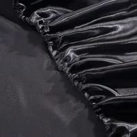 Drap-housse en Satin de soie sur élastique, couleur unie, protection de matelas, draps sur bande élastique, Drap Housse de Matela Queen King 5