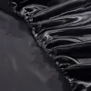 Satin Silk Fitted Sheet On Elastic Solid Color Mattress Protector Bed Sheets On Elastic Band Drap Housse de Matela Queen King 5