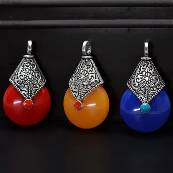 

Fashion Lapis Red Turquoise Lapis Pendant Jewelry,New Beaded Charms For Jewelry DIY Making Drop Shipping