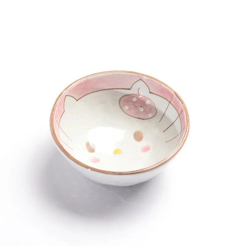 Ручная роспись керамика милый hello kitty чашка миска блюдо наборы Посуда Западный десерт тарелки кружка посуда - Цвет: 1