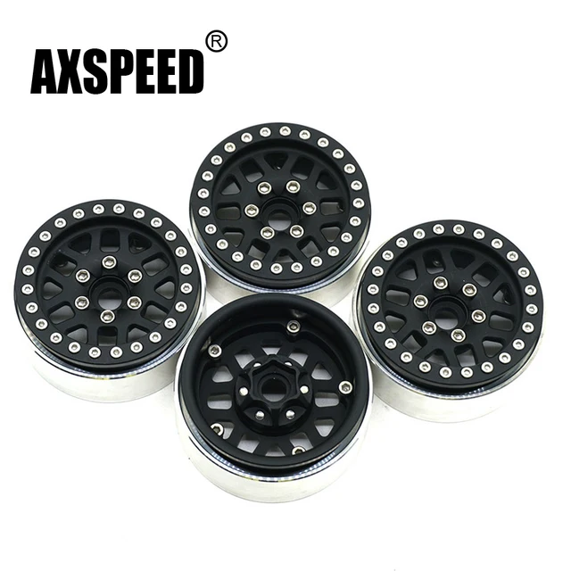 Best Offers 1/10 RC Crawler 1.9'' Metal Alloy Wheel Hubs 1.9 Inch Beadlock Wheel Rims for SCX10 90022 90027 90046 90047 CC01 TRX4 TF2