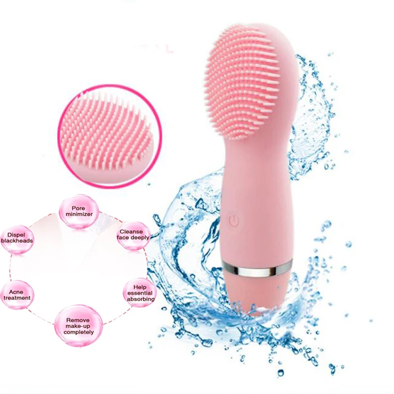 Mini Silicone Electric Facial Brush (8)