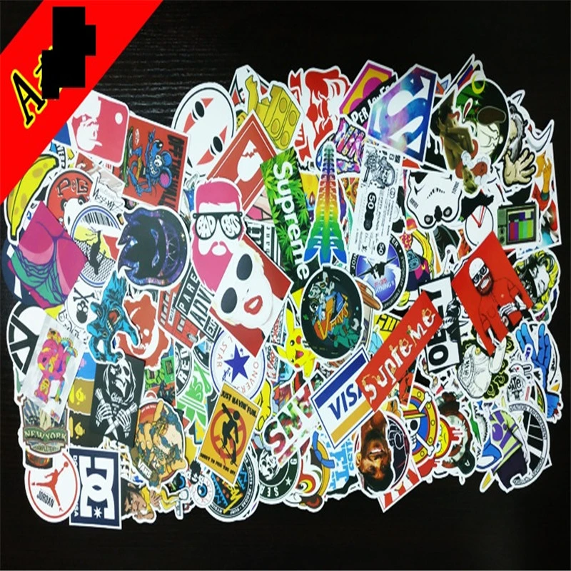 100Pcs/Lot Stickers Bomb Decals Vinyl Roll Car Skate Skateboard Laptop Luggage