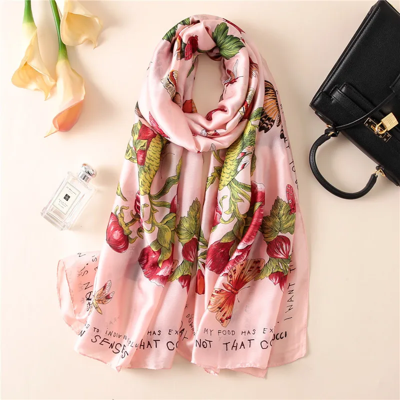 fashion spring summer women scarf silk scarves classic female shawl Foulard ladies Beach cover-ups wrap bandanna muffler pareo