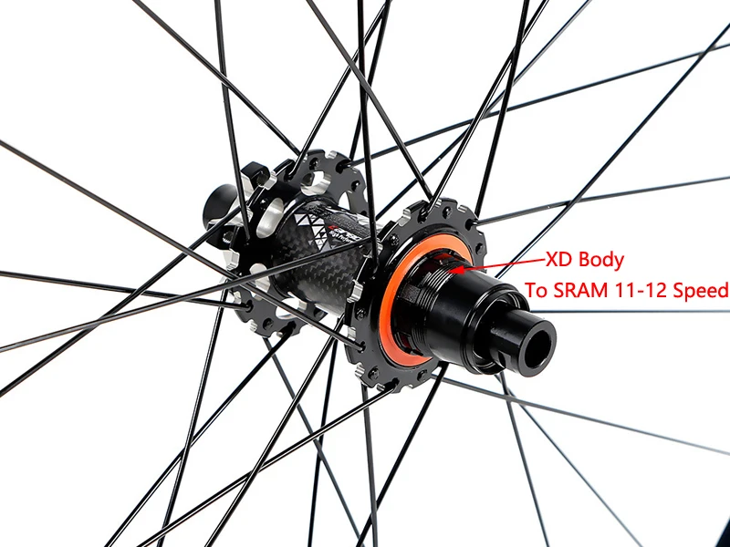 Flash Deal 27.5"/29" Mountain Bike Through Axle Wheelset Aluminum Carbon Hub Thru-Axle MTB Bicycle Wheel For XD shimano Cassette 8-12 Speed 13
