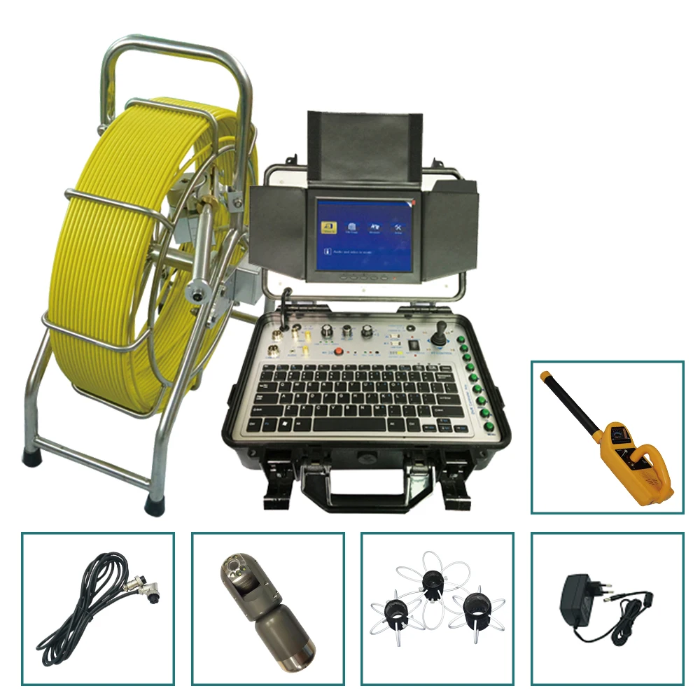 Buy 360 Sewer Pipe Inspection Camera Pan Tilt 80m