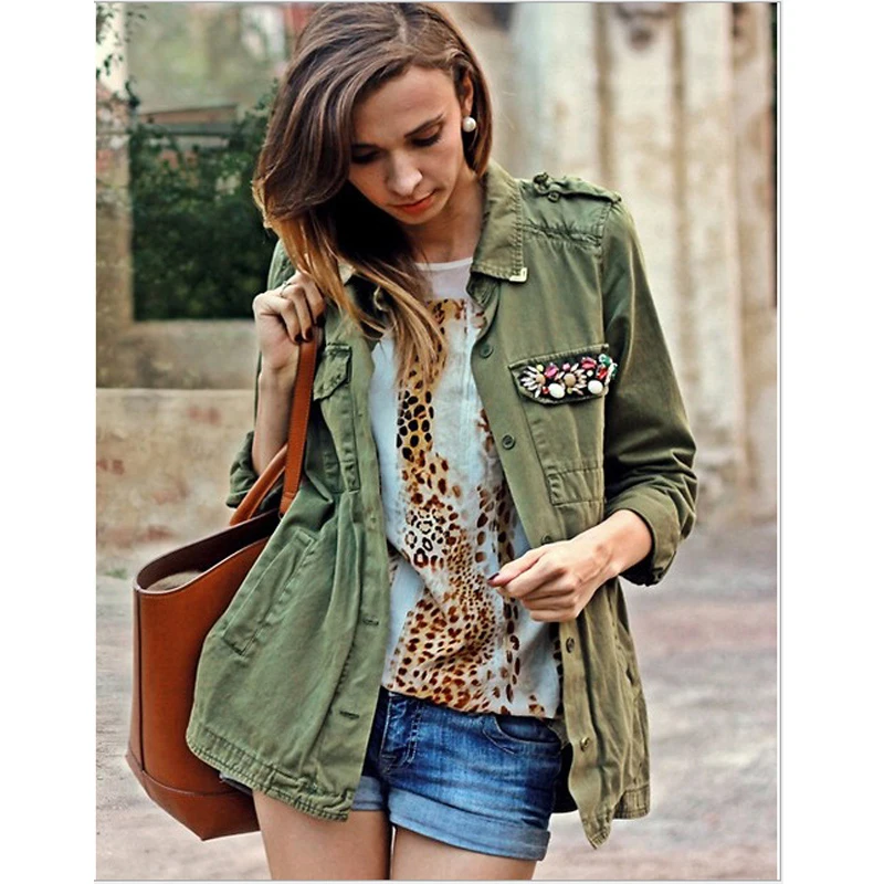 2020 Fresco Nueva Llegada De Moda Chaqueta manga larga 90+ mejores imágenes de Chaquetas verde militar | chaqueta