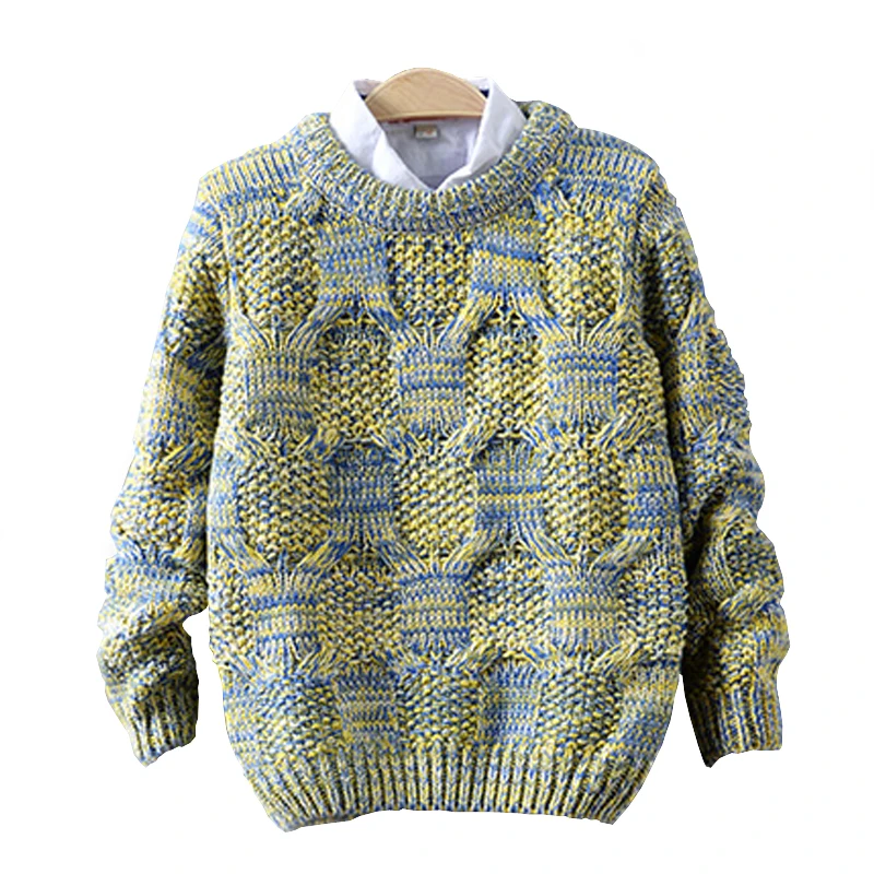 2017 autumn winter Teenage boy sweater children clothing fashion O neck sweater wool boys