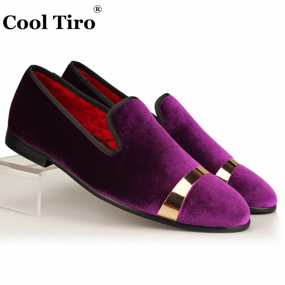 púrpura Boda Cool Los Zapatos Tiro verde Oro Mocasines Sábanas Púrpura Zapatillas Hombres De Negro Y Metal Partido Diseño Lujo Terciopelo blanco vHwqvr
