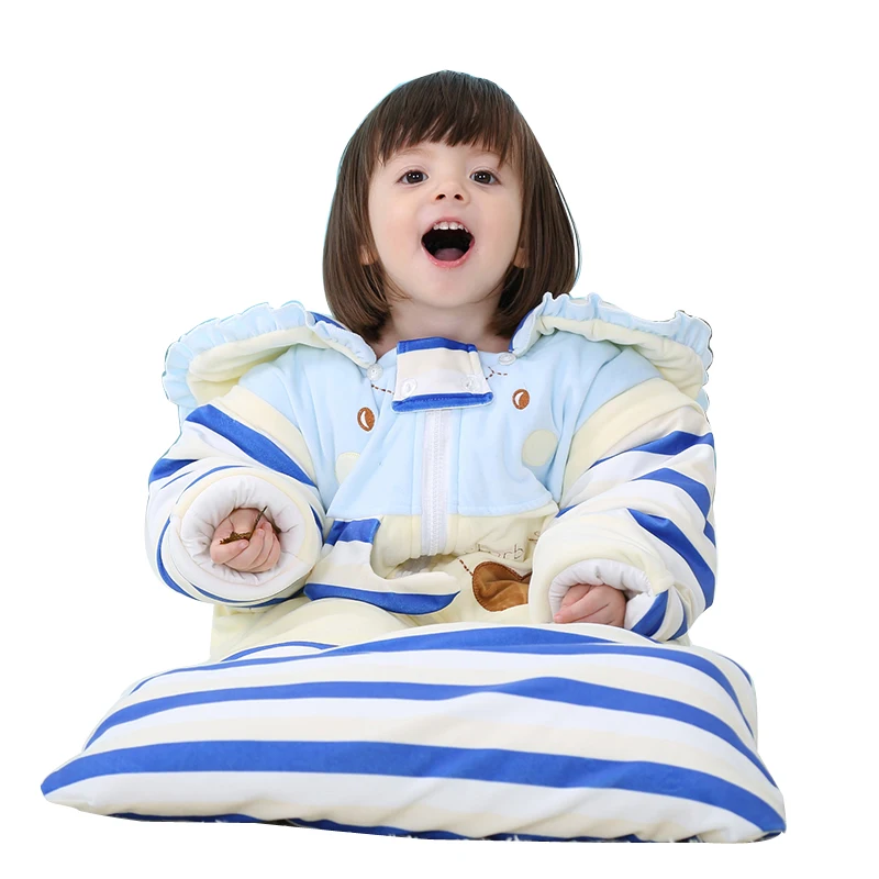 Зима младенческой Спальный мешок для новорожденных Конверты для малышек Детские Одеяла спальный мешок для коляски Одеяло теплый Муслин