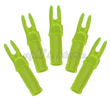 100 шт. прозрачный желтый стрельба из лука Стрелка НОК внутренние для Вал ID 6,2 мм Охота Спорт на открытом воздухе