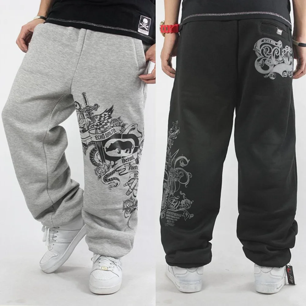 Eminem Winter Men's Elastic Waist Brand Harem Street Dance Pants Loose Hip  hop Outdoor Printed Sweatpants