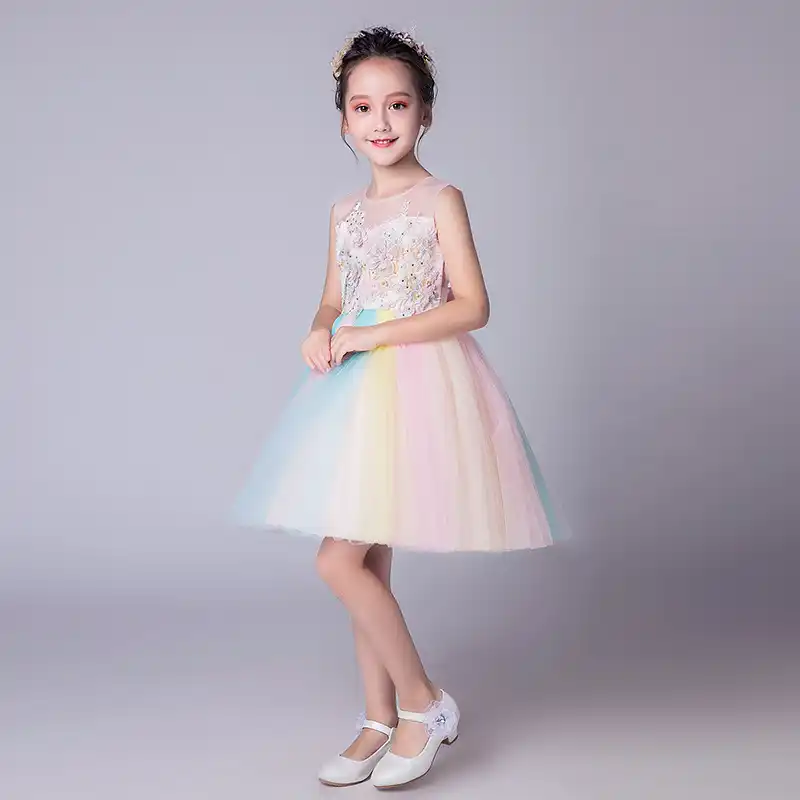 rainbow girls dress