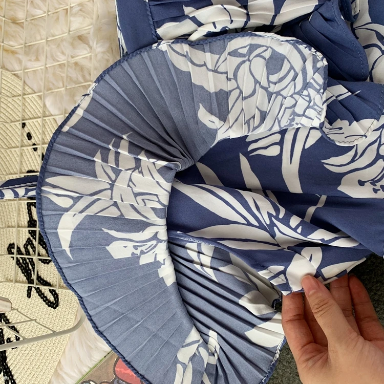 Neploe Floral Print Women Dress New Slash Necj Sleeveless Camis Vestido Summer 2020 Sexy Korean Backless Female Dresses 44533