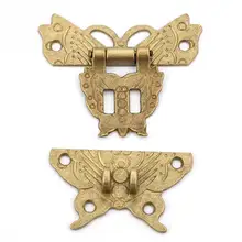 Zinc Alloy Butterfly Buckle Hasp Wooden Wine Box With Lock Buckle Antique Padlock Hardware Furniture Accessories Zinc Alloy Butterfly Buckle Hasp Wooden Wine Box With Lock Buckle Antique Padlock Hardware Furniture Accessories