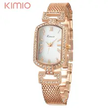 KIMIO 2016 Nueva Moda Reloj de Pulsera de Metal de Oro Vestido de Las Mujeres Del Cuarzo de Japón relojes mujer saat kadin