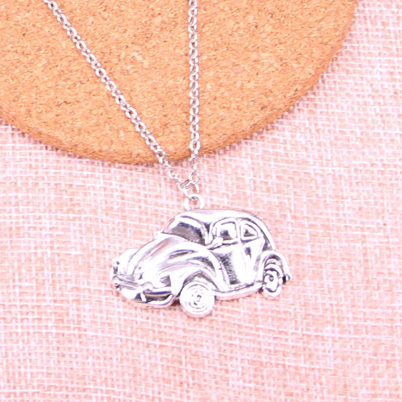 

New Fashion Link Chain Necklace Antique Silver Pendants 39*26mm car Necklace For Gift Jewelry