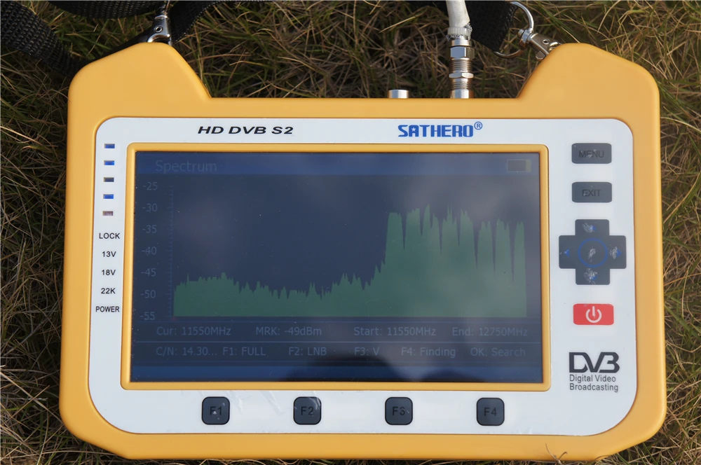 Sathero SH-910HD спутниковый искатель 7 дюймов ЖК-экран цифровой спутниковый сигнал метр DVB-S2 HD Анализатор спектра Satfinder