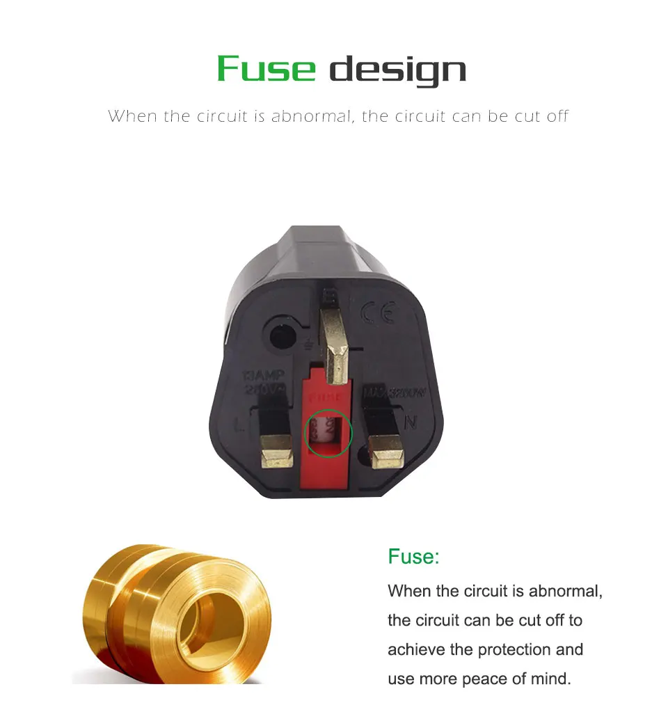1 PC European 2 Pin to UK 3 Pin Plug Adaptor Euro EU Travel Mains Adapter Converter European Power Adapters For Phone Charging (8)